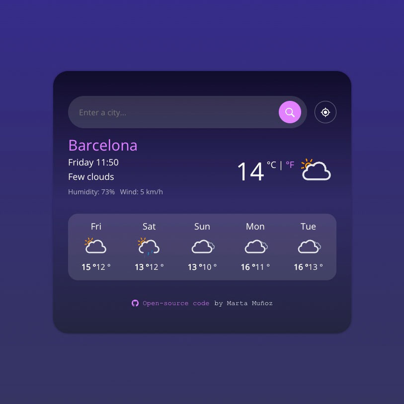 Weather App screenshot